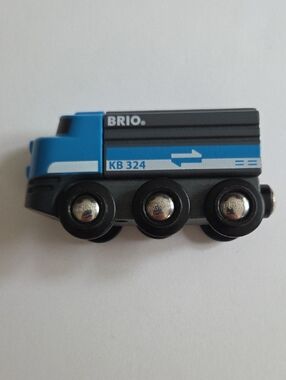 Rare BRIO World Intercity Blue Engine KB 324 Railway Train